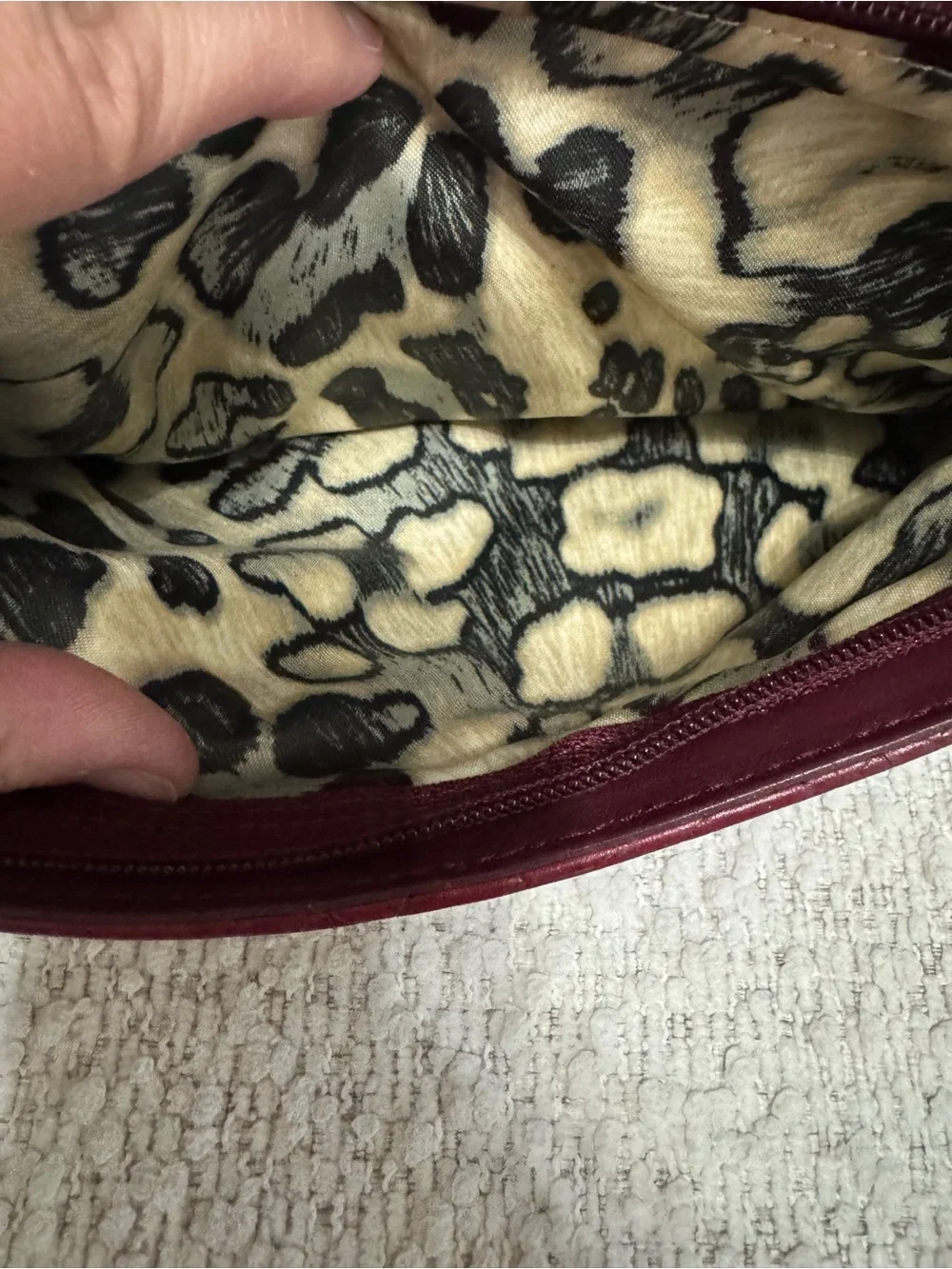 Longchamp Gatsby Satchel Red Python Embossed Twist Lock Structured Purse France